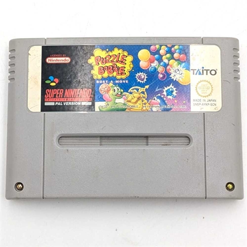 Puzzle Bobble - SNES - Cartridge - (SCN) (B Grade) (Genbrug)